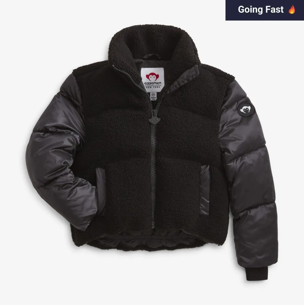 Teddy Cropped Puffer